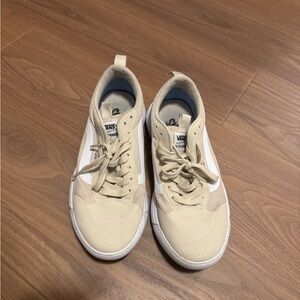 Vans Men's Beige and White Sneakers